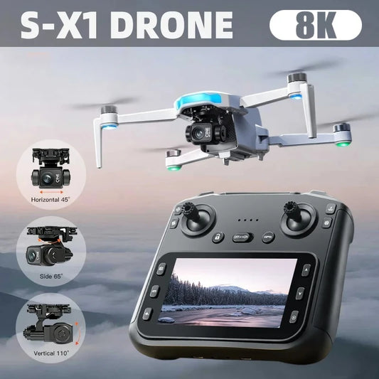 Original S-X1 Drone 4K Aerial Photography Wide Angle Dual Camera WIFI FPV Professional With Brushless RC Foldable Quadcopter Toy