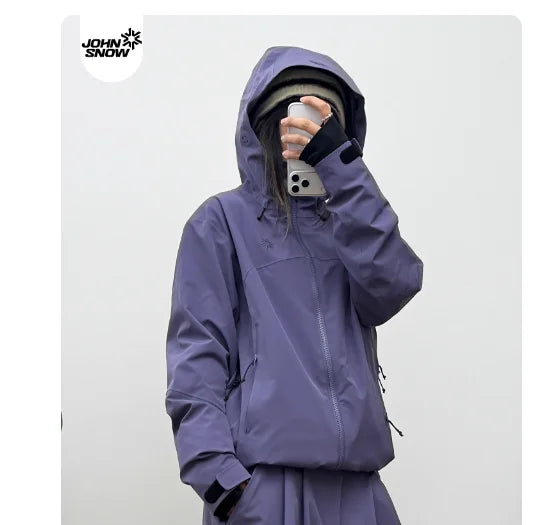 John Snow 2025 3L Ski Jacket & Pants Set Waterproof Snowboard Suit Thermal Winter Sports Gear with Fleece Lining for Men & Women
