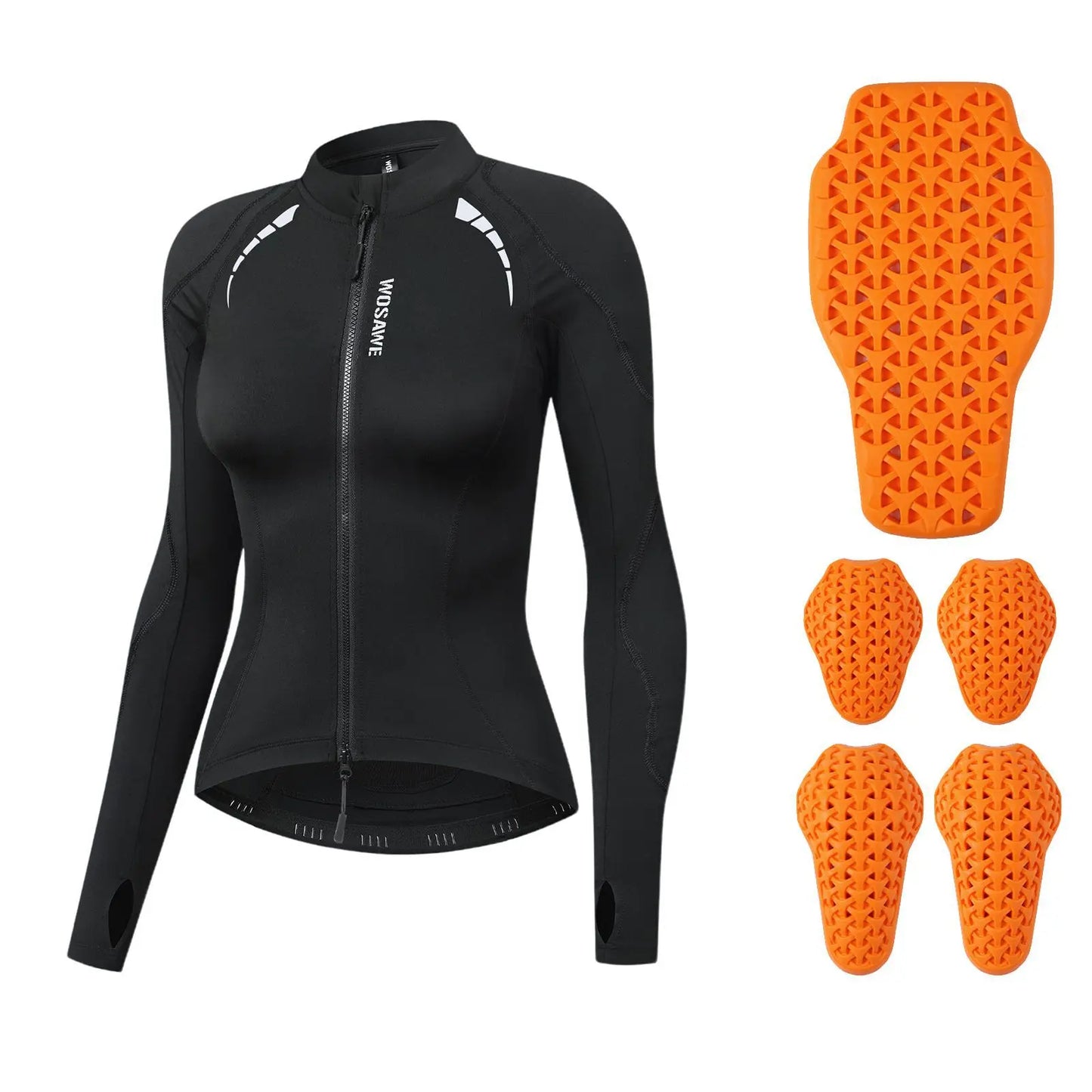 WOSAWE Woman Motorcycle Winter Jacket Thermal Windproof Clothing Body Riding Safety Coat Built-in Protective Pads and Warm