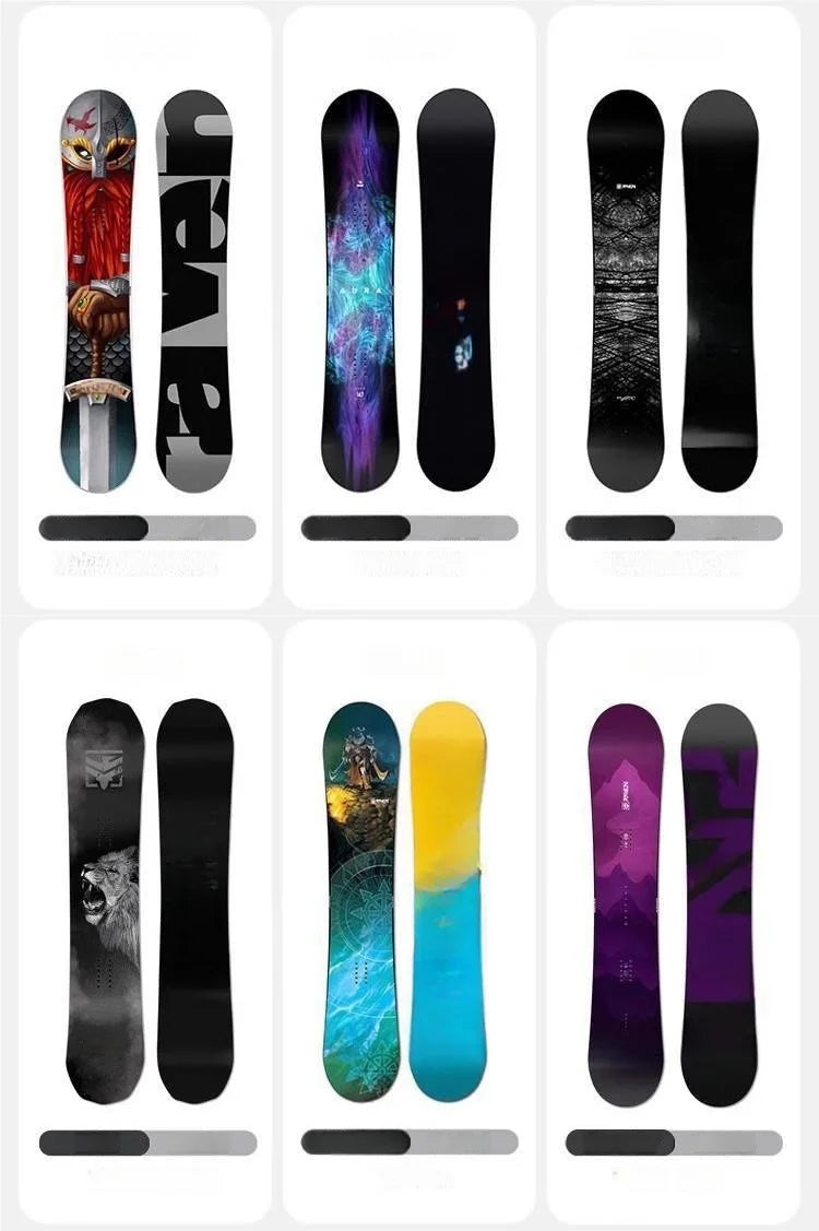 Premium Wood Core Snowboards - Customizable All-Mountain  Boards For Adults & Youth Profile Two-Piece Wear Carbon