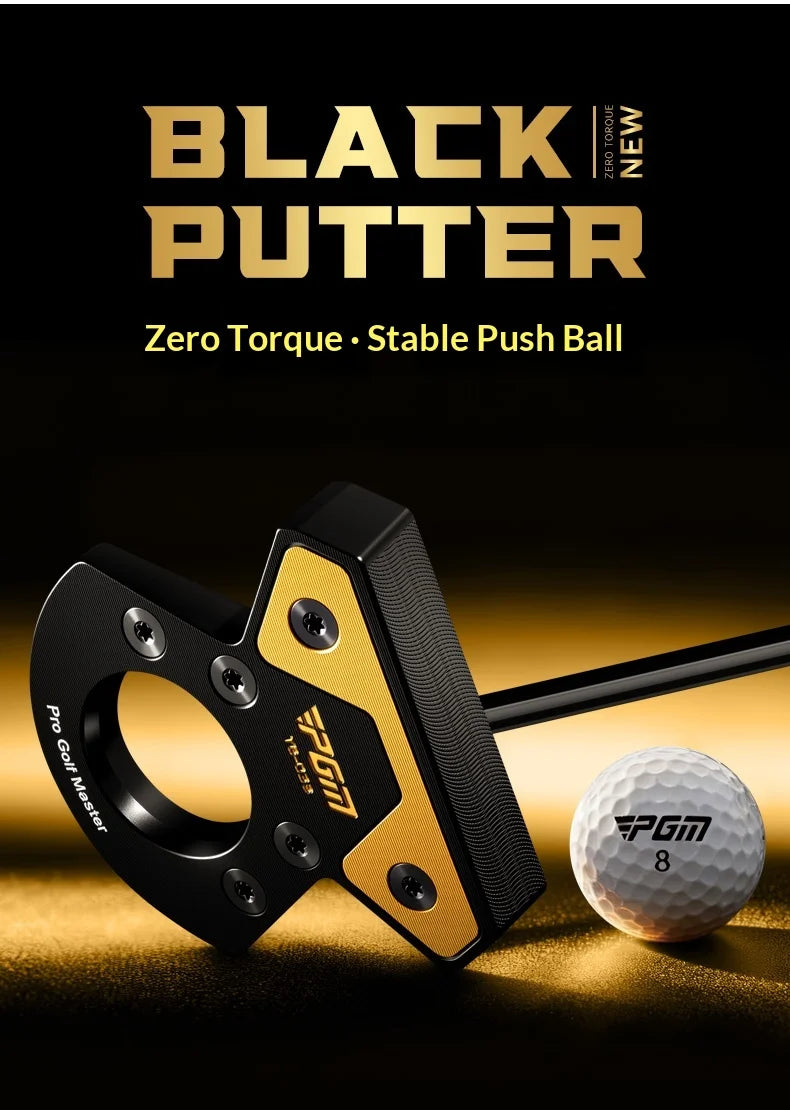 PGM Golf Club Zero Torque Putter Male Female Stable Big Head Forged Aluminum Low Center of Gravity with Ball Picking Aiming Line