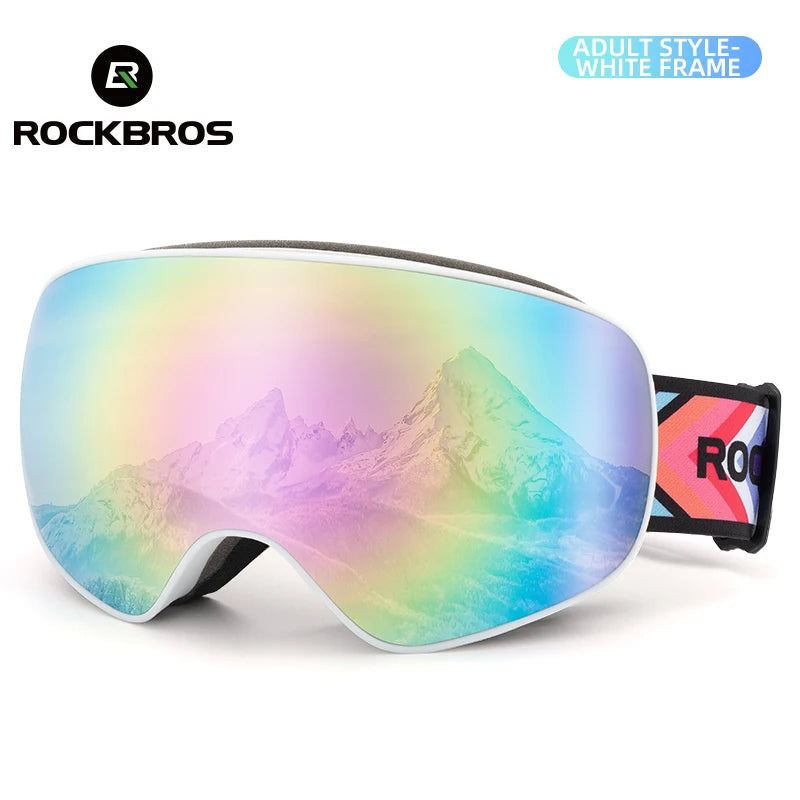 ROCKBROS Skiing Snowboarding Eyewear Goggles for Adult / Child Windproof Anti-fog Snow Ski Glasses Winter Sports Accessories