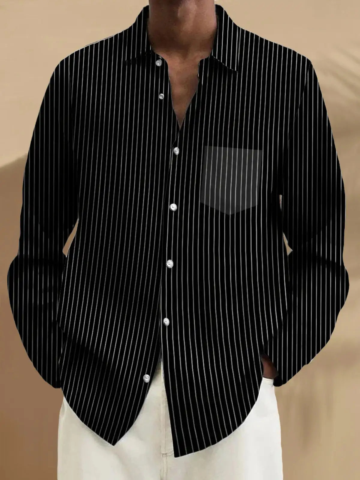 Men's shirts, button down shirts, casual shirts, spring and summer, printed long sleeves Tops fashion comfortable Men Clothing