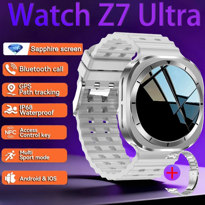 2026 New Watch 7 Ultra Smart Watch Men 3D Display Sport SmartWatch GPS NFC Compass Blood oxygen Smartwatch Women For Android IOS
