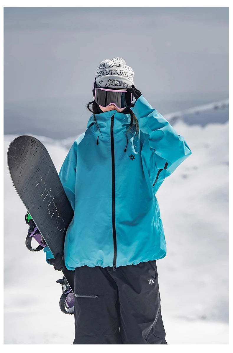 John Snow 2025 3L Ski Jacket & Pants Set Waterproof Snowboard Suit Thermal Winter Sports Gear with Fleece Lining for Men & Women