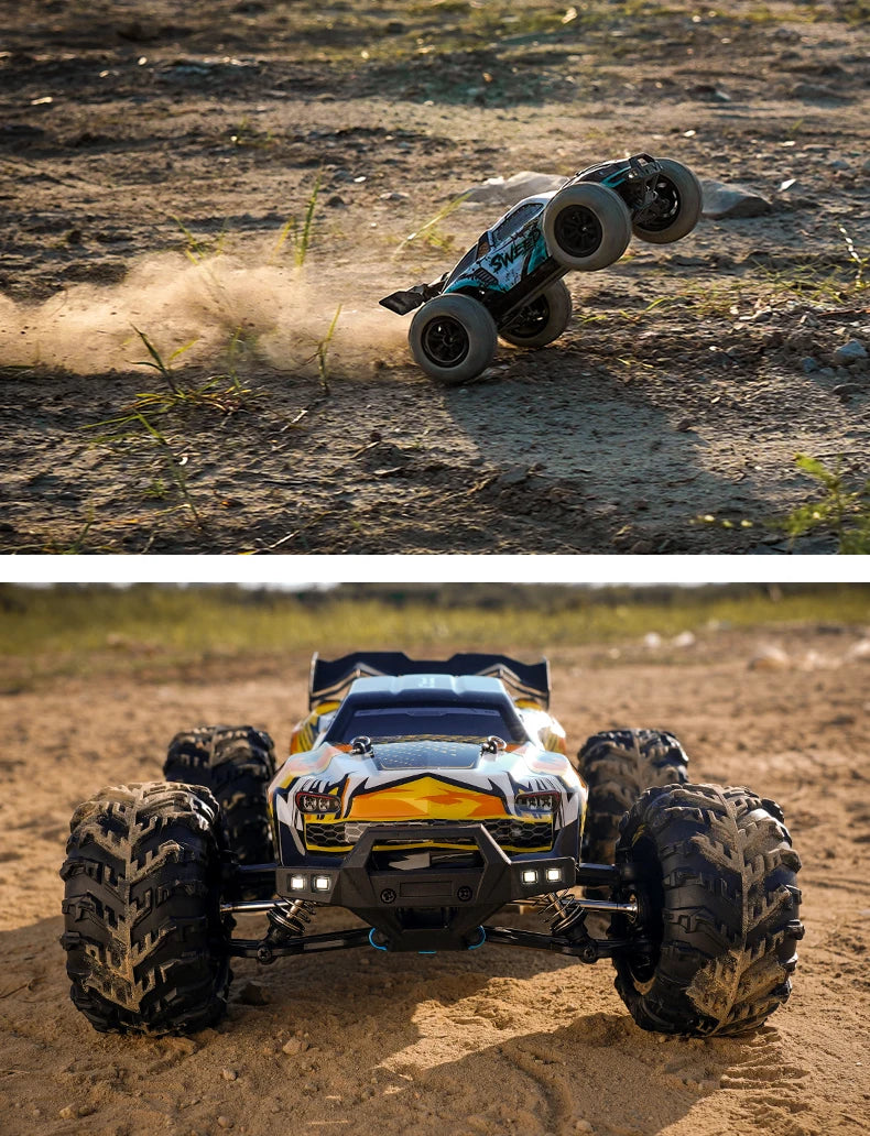 4WD 1:16 80KM/H Super Brushless 50KM/H Brushed RC Car 4x4 Off Road Remote Control High Speed Drift Racing Truck Toy Kids Adults
