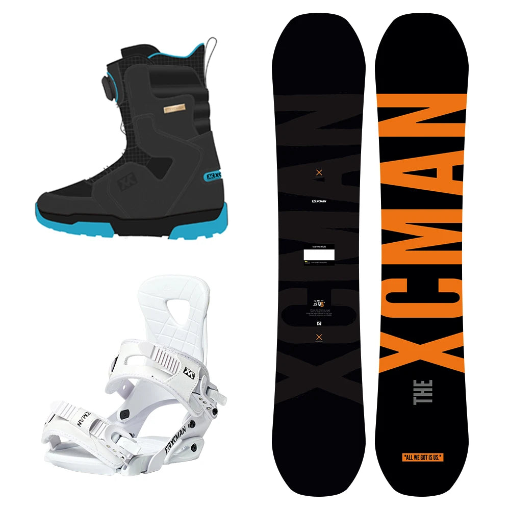Camber Carbon Fiber Wood Core Snowboard With Bindings and Snow Shoes
