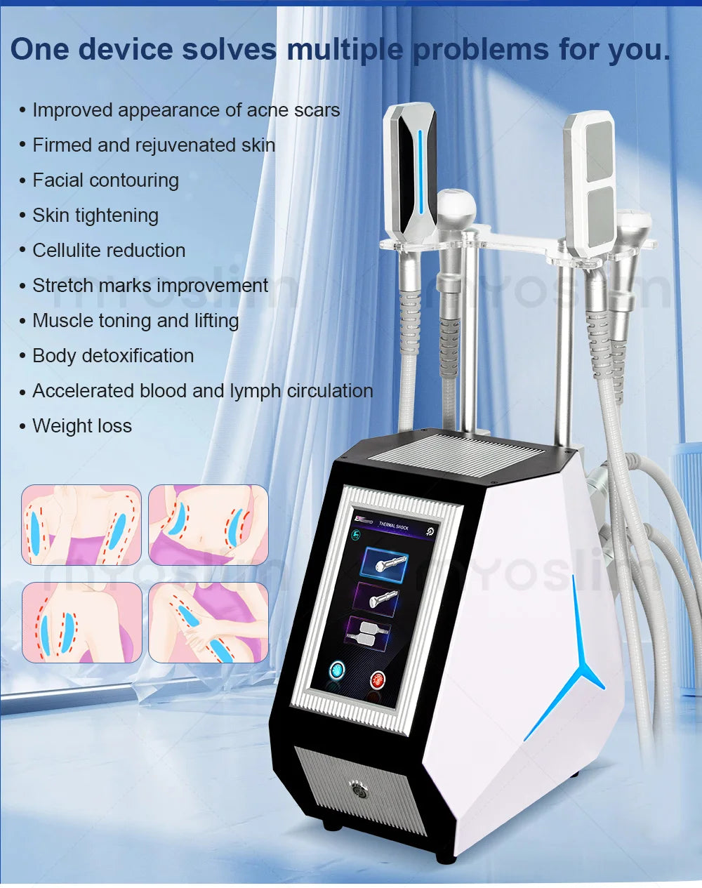 NEW Cool T Shock Cryoskin 4.0 Machine Portable Equipment Hot and Cold Skin Tightening Loss Weight Body Slimming Machine