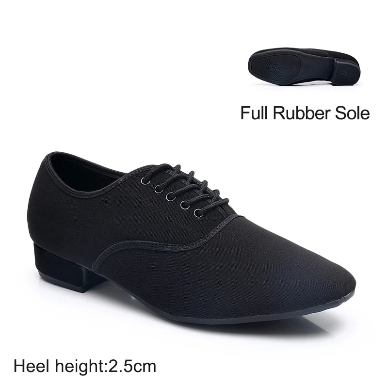Men's Modern Jazz Sneaker for Men Boys Professional Black White Latin Salsa Shoes Plus Size Low Heel Tango Ballroom Dance Shoes