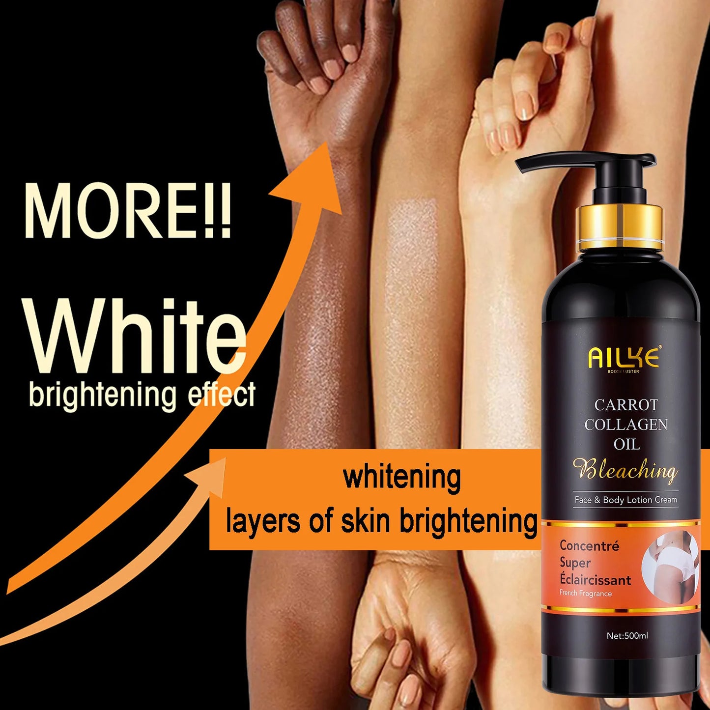 AILKE Collagen Whitening Set For All Skin Types, Lightening, Reduce Dark Spots, Freckles, Hyperpigmentation, Even Skin Tone
