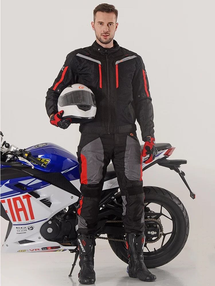 Motorcycle Pants Summer Breathable Winter Warm Motorbike Riding Protective Waterproof Trousers with free Liner and Kneepads HP12