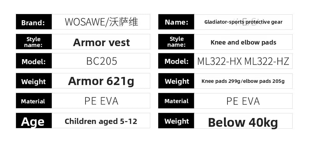 WOSAWE Children's Armor Jacket Spine Chest Protection Equipment Motocross Skateboard Moto Jacket Motorcycle Gear Moto Kids Armor