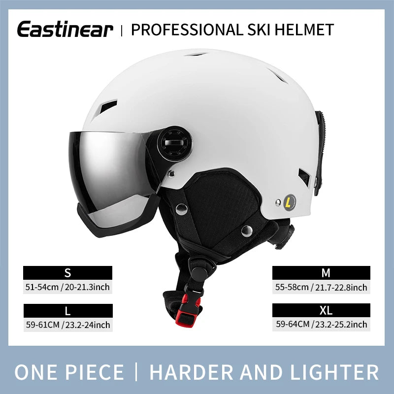 Eastinear's New Lightweight All-in-one Goggles Ski Helmet Men's and Women's Children's Outdoor Skiing and Snowboarding Equipment