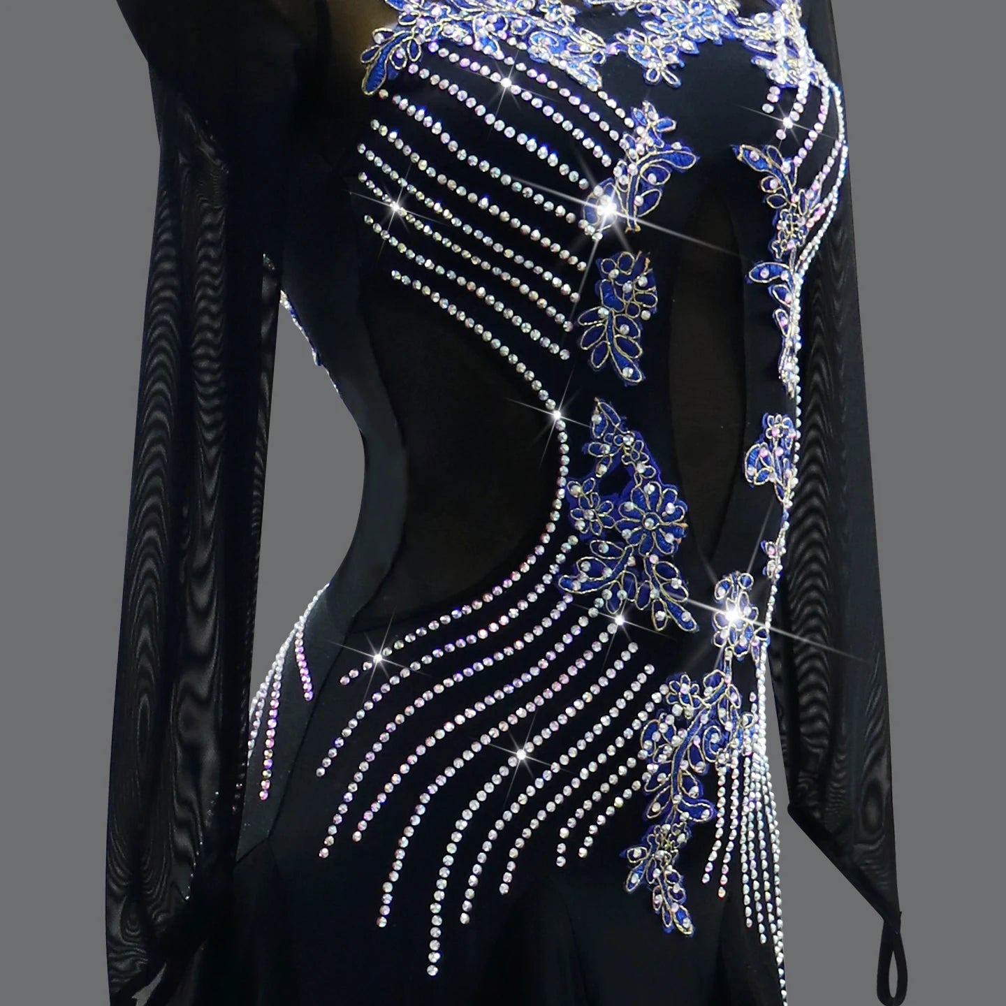 Girls Evening Dress Jazz Waltz Clothes Competition Stand Dance Sets Ballroom Suit 2026 Modern Match Women Dancewear Long Sleeves