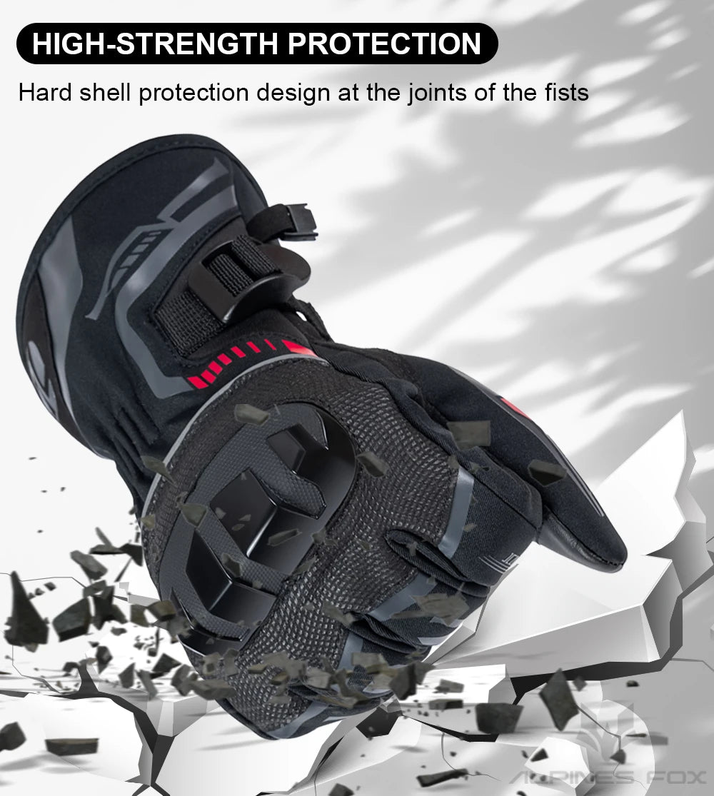 2025 Winter Men Motorcycle Gloves Women Waterproof Warm Moto Guantes Touch Screen Motorbike Riding Glove Carbon Fiber Protective