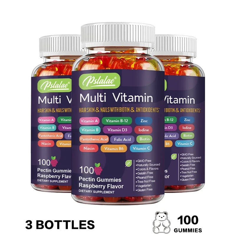 Multivitamin Gummies - with Vitamins and Minerals - Enhances Energy Levels, Immune Support, AntioxidantSupplements