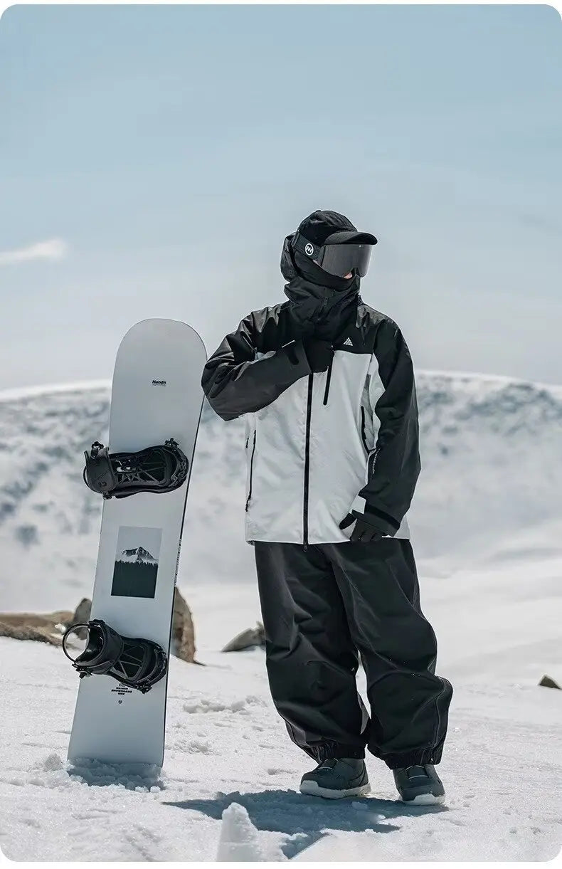 Ski Pants Men's Women's Single Board Waterproof Loose Fit Wear Resistant Professional Double Board Ski Pants