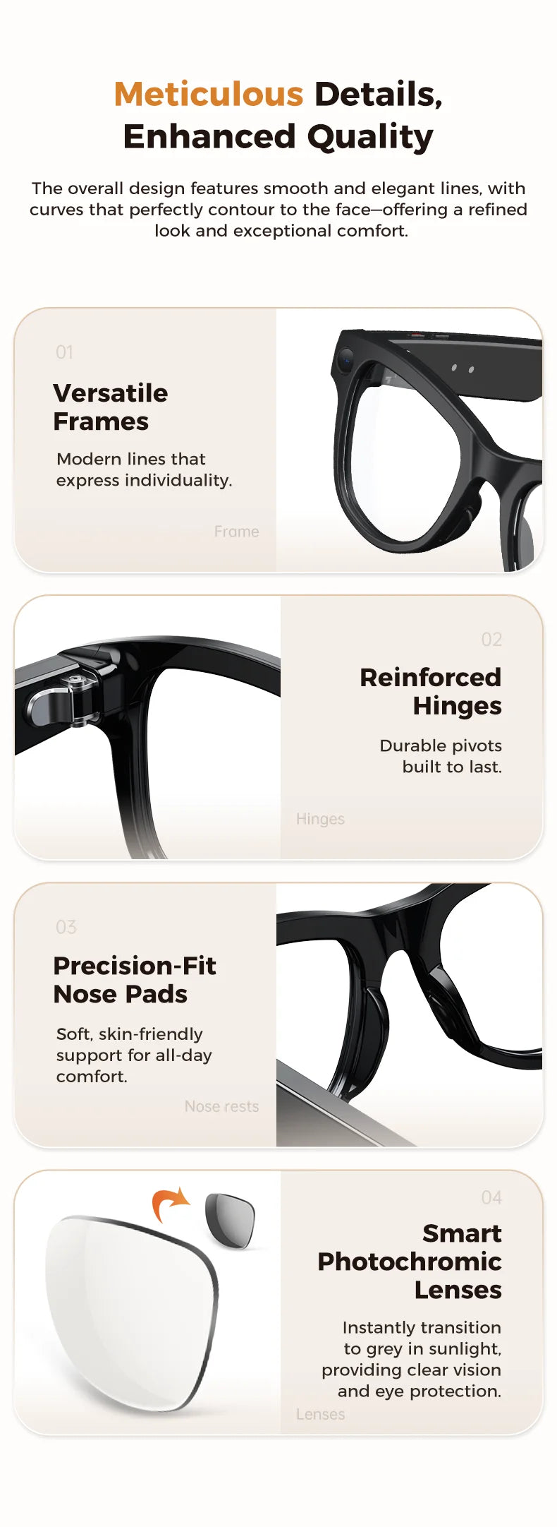 2026New 800W 4K Camera Smart Glasses Men 3600mAh Power Real-timeTranslation Bank 32GB Photo Record Videos Music Sunglasses Women