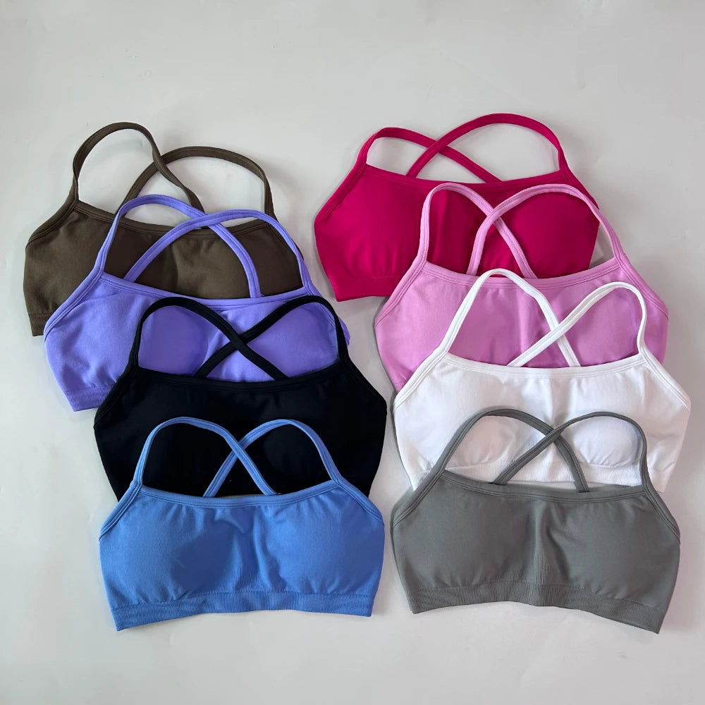 2 Pieces Set For Woman Clothes Seamless Scrunch Yoga Shorts Set Backless ktp Sports Bra Fitness Workout Top Gym Set Outfits