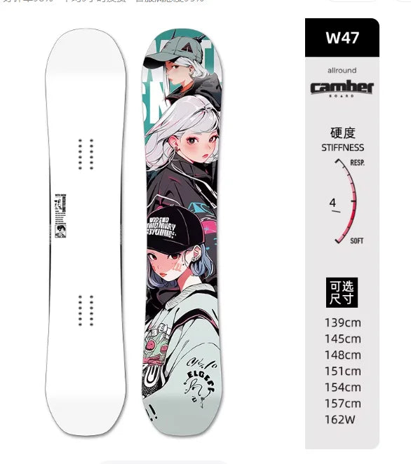 санки для катания Unisex Skiing Equipment All Terrain Area Flat Board Engraved Snowboard