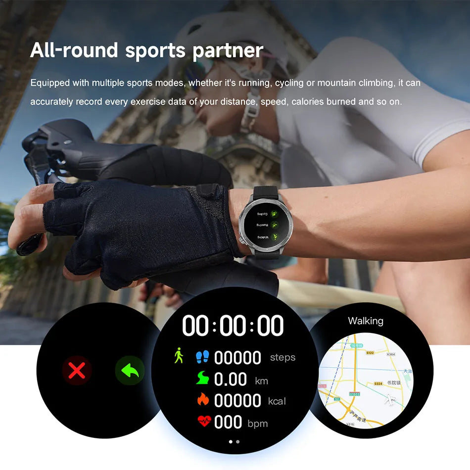 2025 New OPPO X2 Smart Watch Men's GPS Sports IP68 Waterproof Compass Heart Rate Blood Oxygen Bluetooth Call Smartwatches IOS