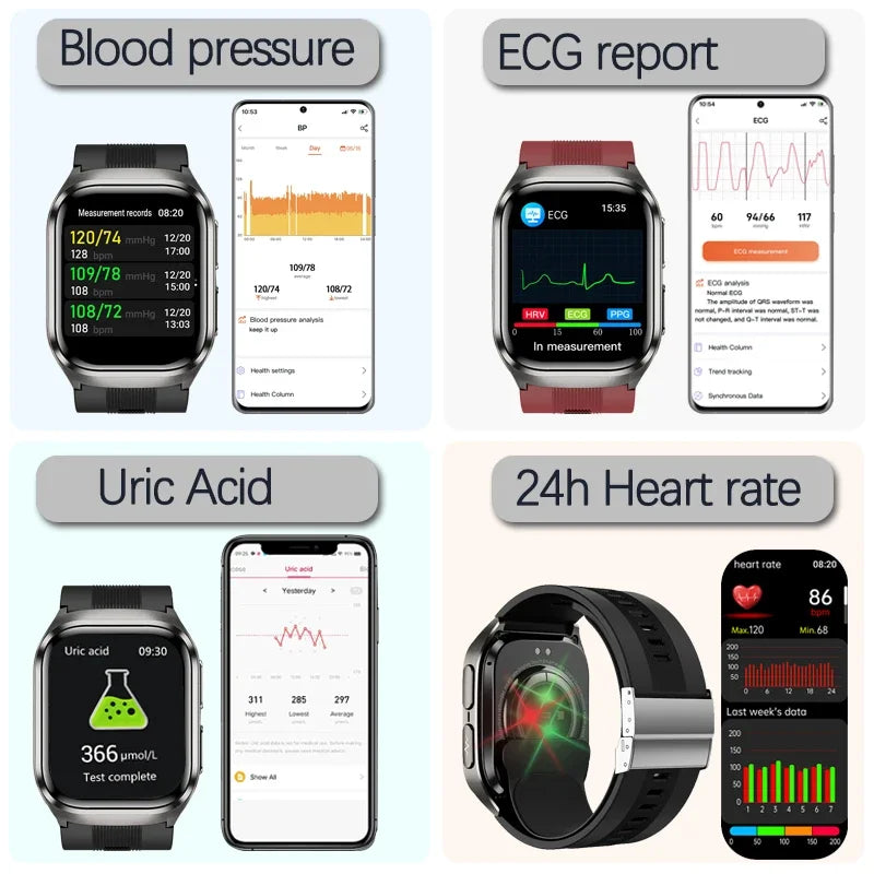 2026New Air Pump Airbag True Blood Pressure Smartwatch MultiDimensional Health Monitoring Micro Physical Examination Smart Watch