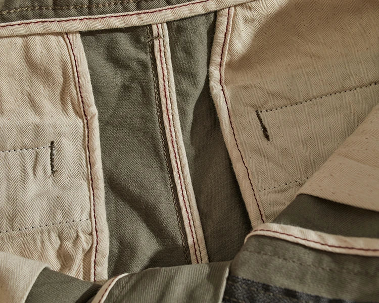 May Khaki American retro simple cargo pants men's heavy chino casual pants straight leg all matching tapered pants