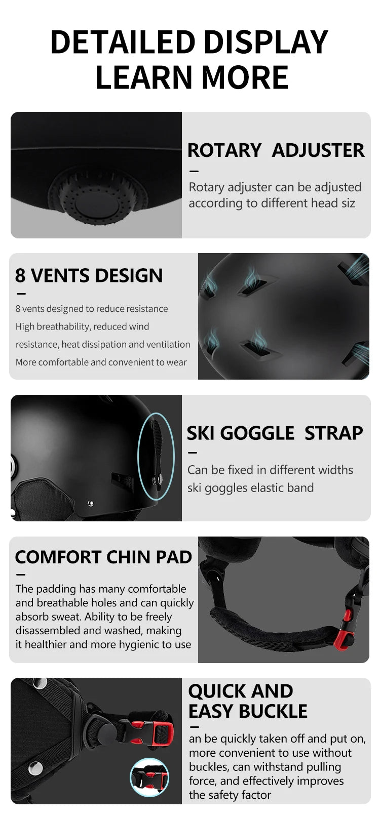 Eastinear's New Lightweight All-in-one Goggles Ski Helmet Men's and Women's Children's Outdoor Skiing and Snowboarding Equipment