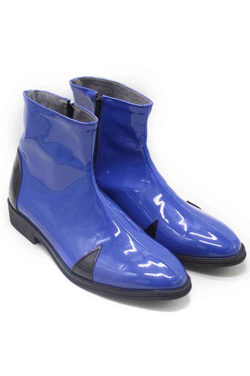 Ikari Shinji Cosplay Shoes PU Leather Shoes Halloween Carnival Boots EVA Cosplay Prop Custom Made