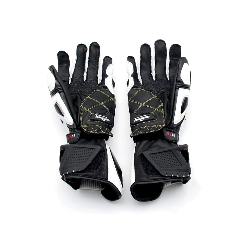 AFS18 Motorcycle gloves hard shell high-quality leather gloves Furygan Loire motorcycle riding protective long gloves