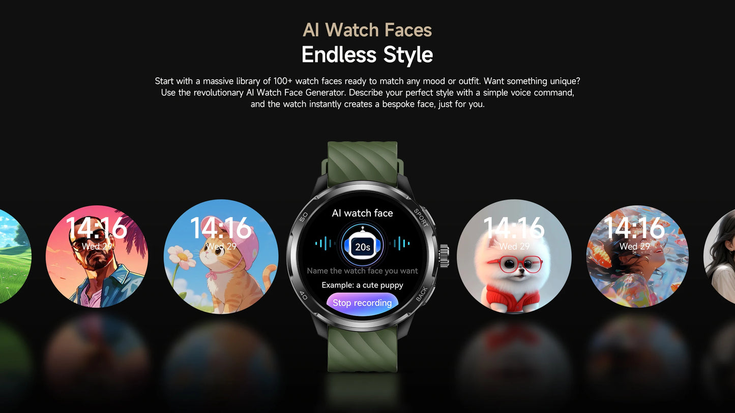 Ulefone Armor Watch Pro Smartwatch 1.5" AMOLED Display, Built-in GPS, Heart Rate Monitor, Sports Smart Watch for Men & Women