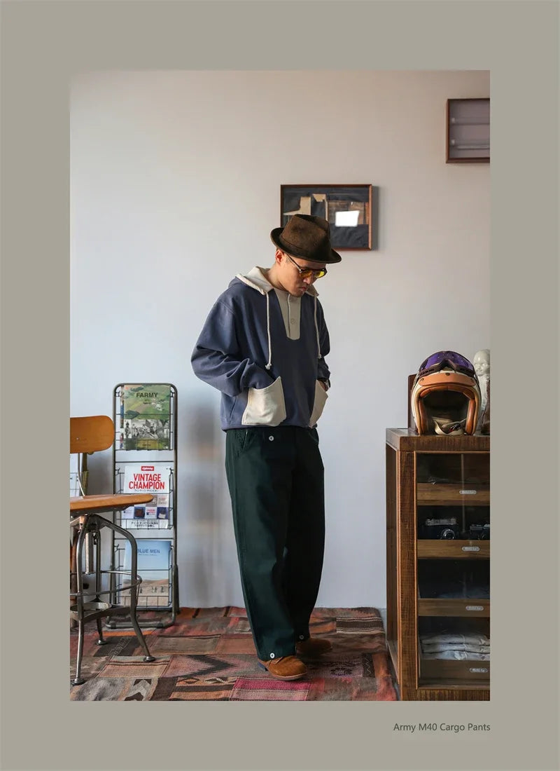Second Order Army M40 Cargo Pants German Style Vintage Inspired Chino Trousers