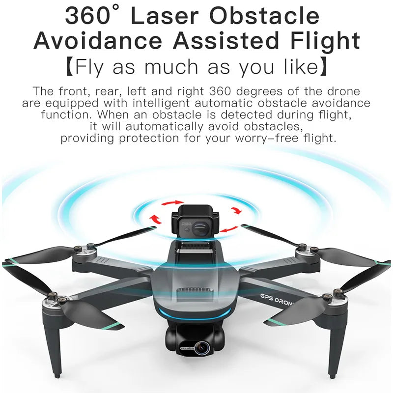 L200 PRO MAX Drone GPS 8K Professional 2-Axis PTZ HD Dual Camera 5G WIFI FPV 360° Laser Obstacle Avoidance Brushless Motor Dron