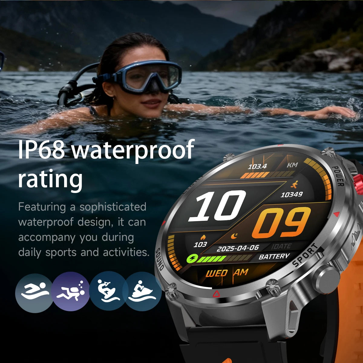 New T-Rex3 Ultra 1100mAh Battery Smart Watch GPS Track Compass IP69K Waterproof Sports tracker Outdoors Military Smartwatches