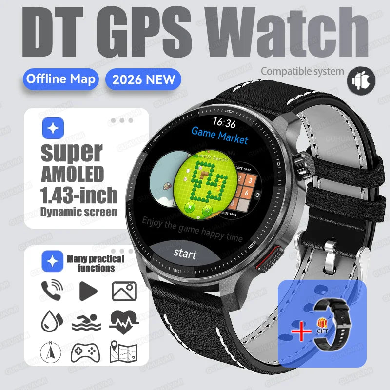 NEW 4G Memory GPS Offline Map Position Smart Watch Built-in App Market Game Compass Waterproof Swim Watches Sports Fashion Watch