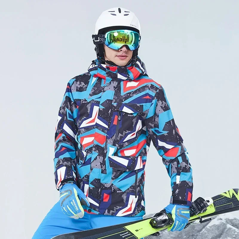 High Quality Men's Winter Waterproof Snowboard Jacket Pants Set Male Breathable Windbreak for Adults Ski Suits