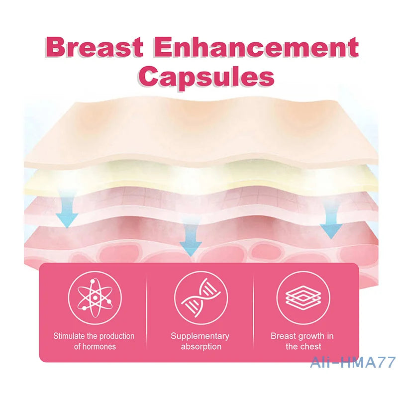 Breast Enhancement Capsules Enlargement Stretch Size Bust Tighten Help Growth Balance Uneven Breasts Estrogen Chest Firmer Pills