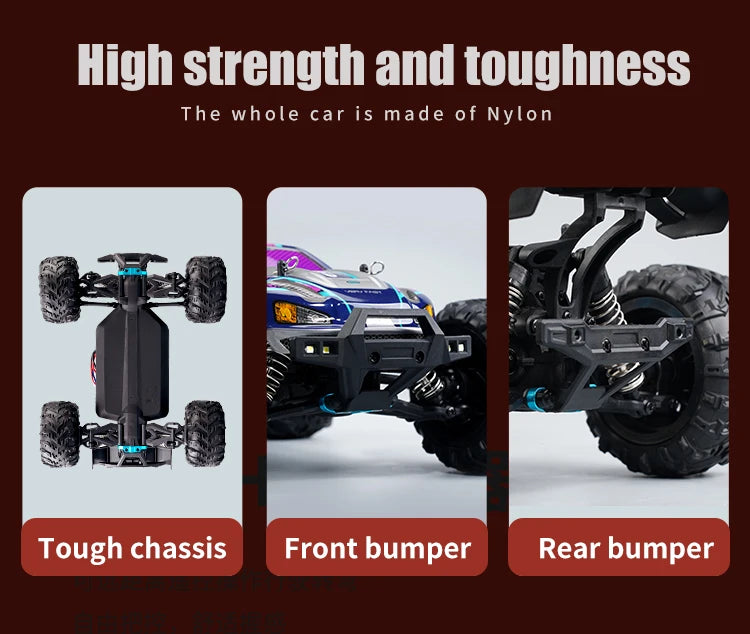 4WD 1:16 80KM/H Super Brushless 50KM/H Brushed RC Car 4x4 Off Road Remote Control High Speed Drift Racing Truck Toy Kids Adults