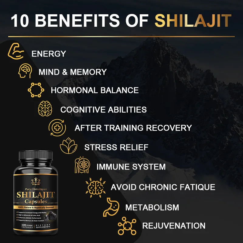 NAD+Resveratrol-Supports Cellular Energy, Brain, Healthy Aging,Shilajit for High Dosage&Potency for Energy, Strength & Immunity