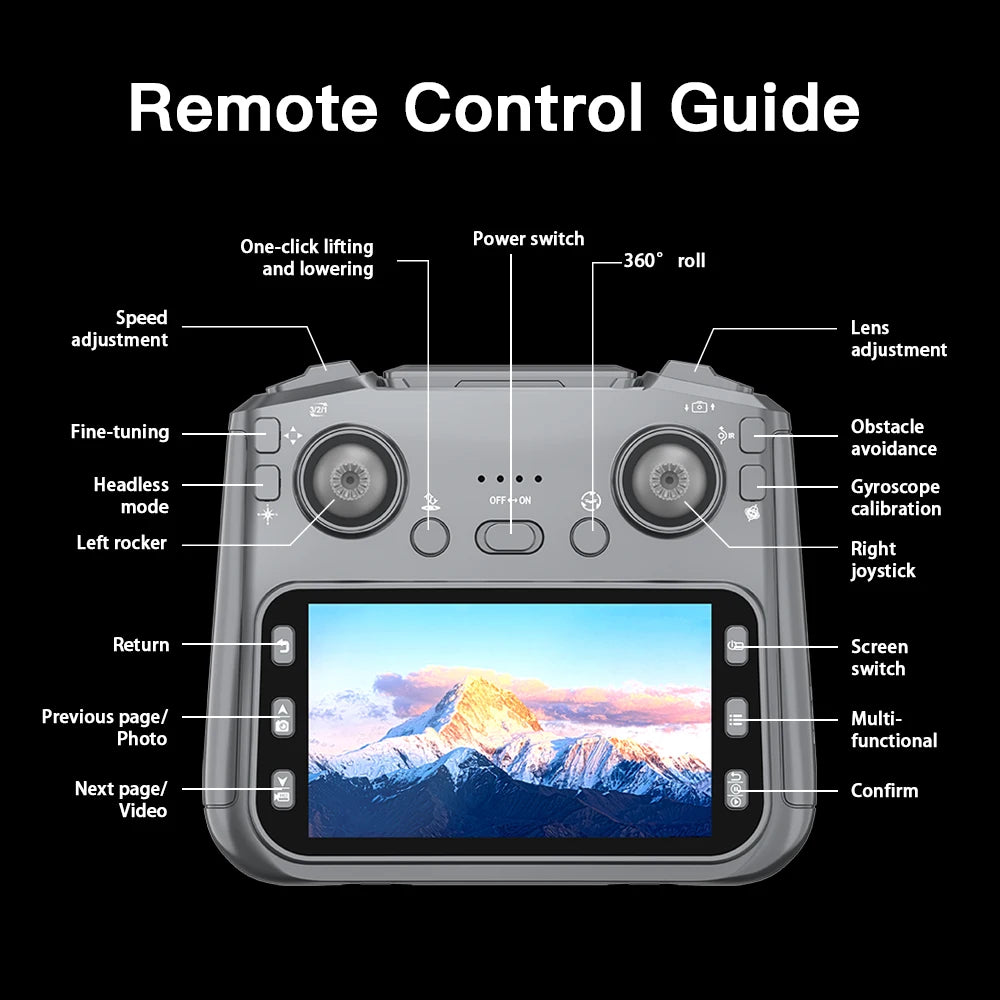 For Xiaomi 2026 NEW AE19 Drone With Remote control Obstacle Avoidance 8K HD Dual Camera Brushless WiFi FPV Foldable Quadcopter