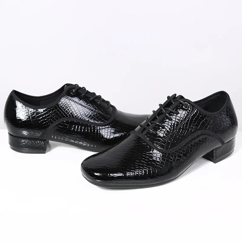 XIHAHA New Fashion Style Men's Latin Dance Shoes Leather Ballroom Tango Male Latin Dancing Shoe for Man Boy Sneaker Jazz Shoes