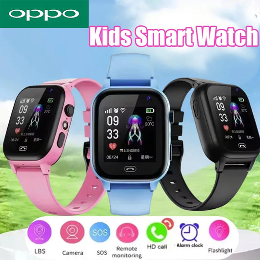 OPPO 5G Smart Watch Kids GPS WIFI Video Call SOS APP Download Child Smartwatch Camera Monitor Tracker Location Phone Watch