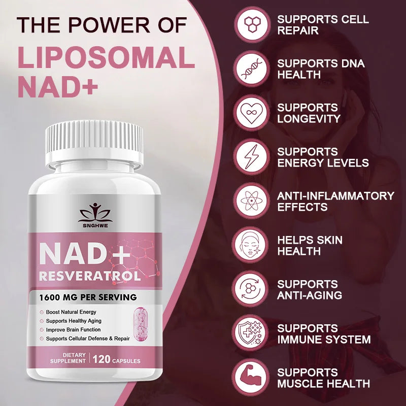 NAD+Resveratrol-Supports Cellular Energy, Brain, Healthy Aging,Shilajit for High Dosage&Potency for Energy, Strength & Immunity