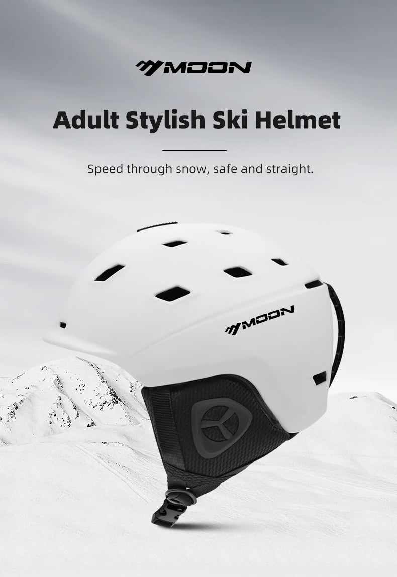 MOON-Professional Ski Helmet for Adult and Youth, Universal for Skateboard, Snowboard, Snow Equipment, Warm, Winter