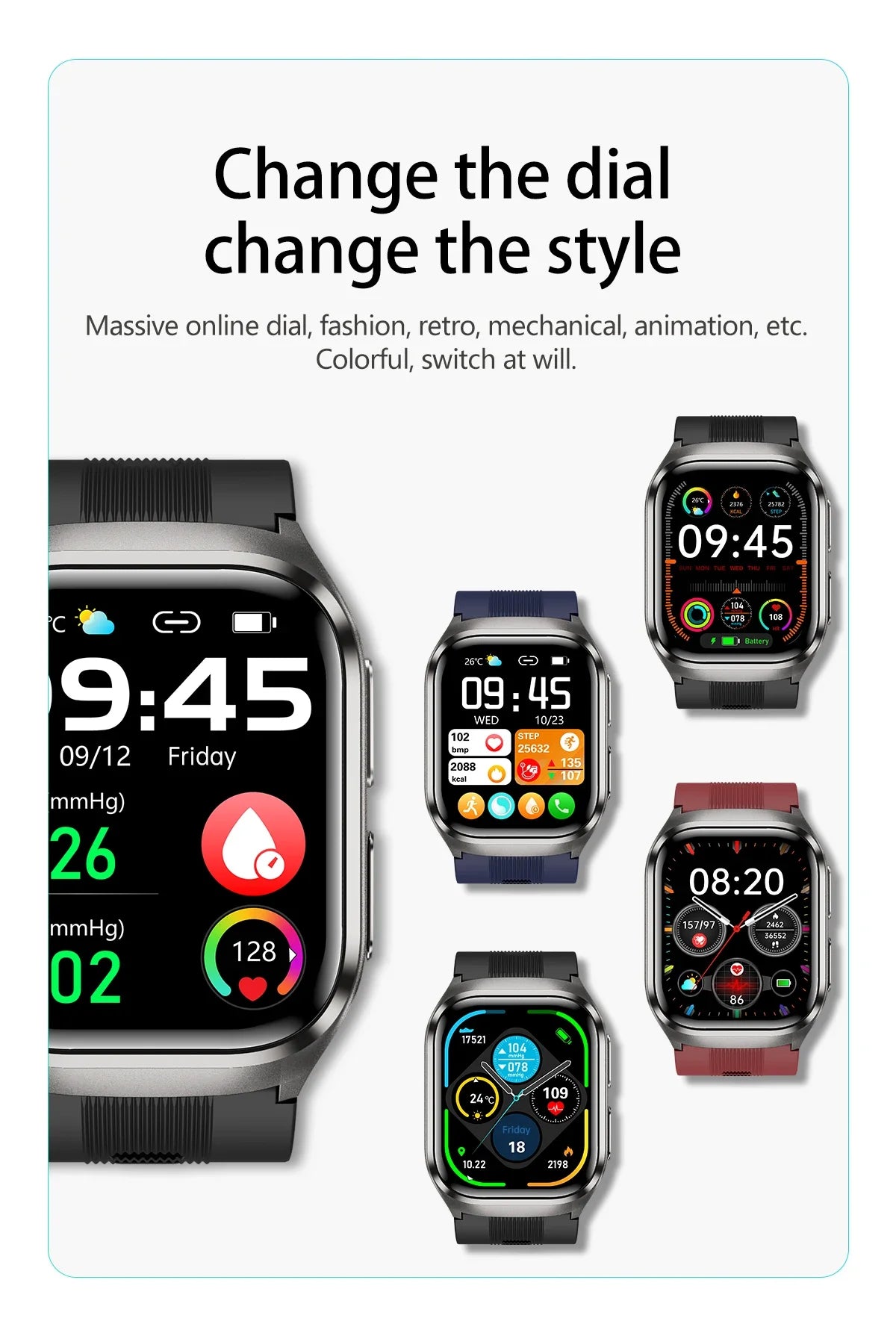 2026New Air Pump Airbag True Blood Pressure Smartwatch MultiDimensional Health Monitoring Micro Physical Examination Smart Watch