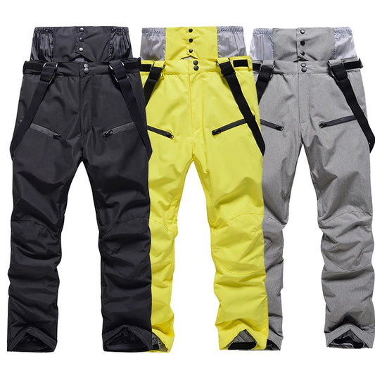 Winter Unisex Ski Pants Windproof Waterproof Snowboard Wear Outdoor Warm Snow Sports Pants Men Women Skiing Trousers