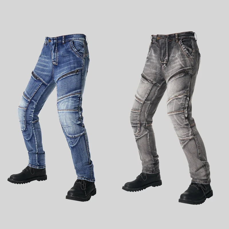 Men Moto Jeans Motorcycle Pants Protective Gear Touring Motorbike Trousers Motocross Pants CE Protective Gear Stretch Jeans