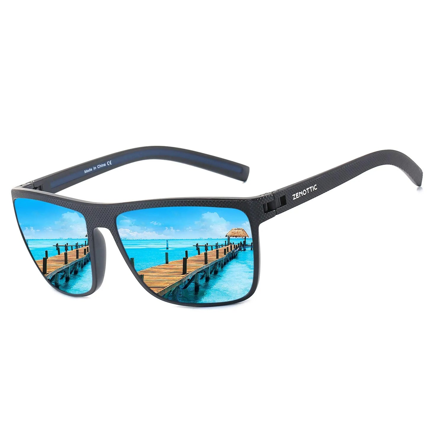 ZENOTTIC Retro Square Polarized Prescription Sunglasses Fashion Lightweight TR90 Progressive Optical Sun Glasses for Women Men