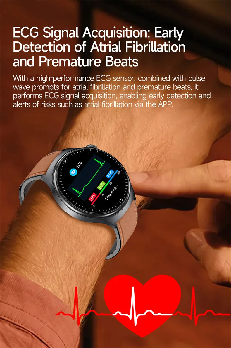 2026New Health Diagnosis Smart Watches Men Sport ECG Heart Rate Blood Pressure Uric acid Waterproof Smartwatches For Men women
