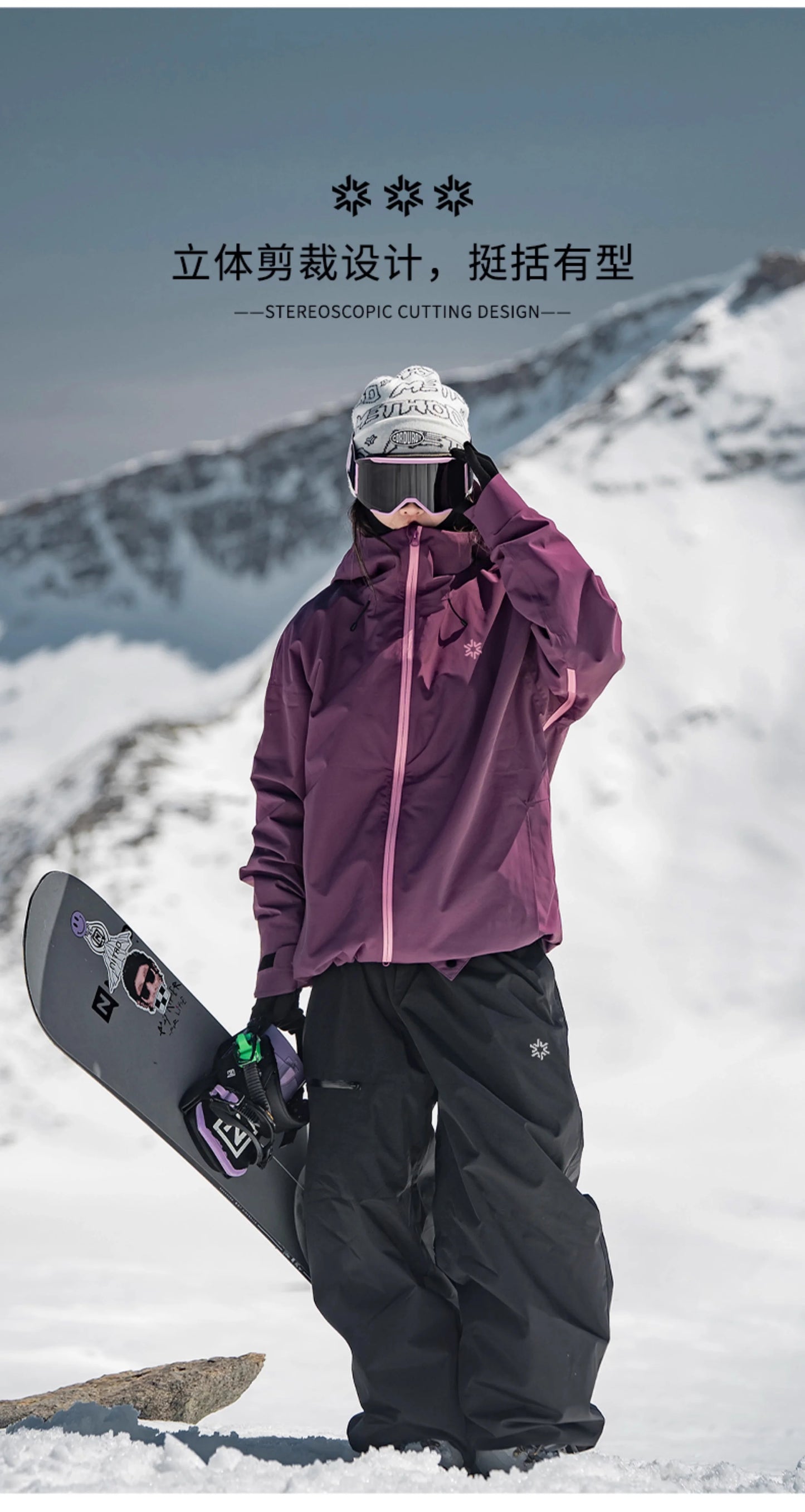 John Snow 2025 3L Ski Jacket & Pants Set Waterproof Snowboard Suit Thermal Winter Sports Gear with Fleece Lining for Men & Women